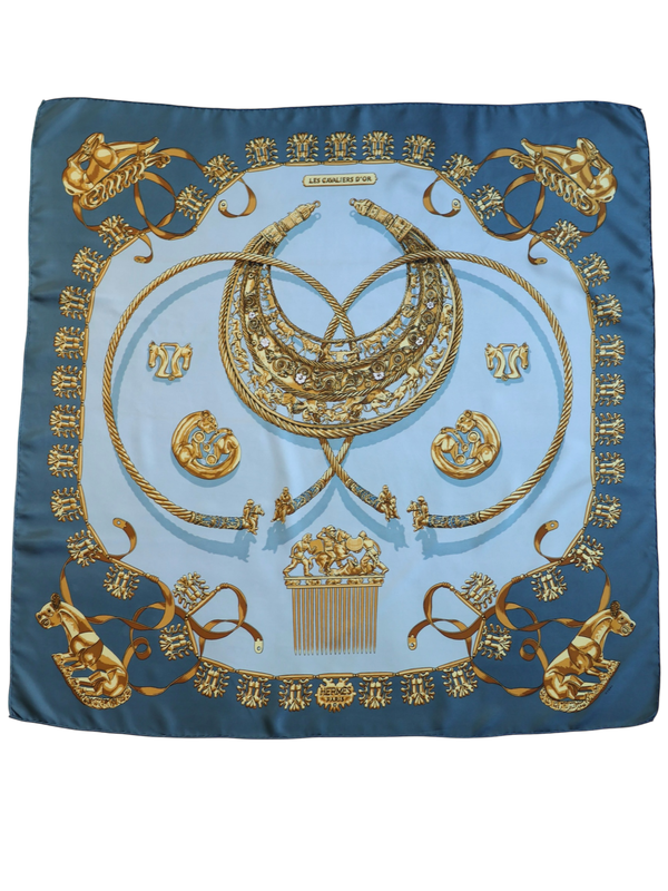 Hermès Les Cavaliers d&#39;Or Silk Scarf