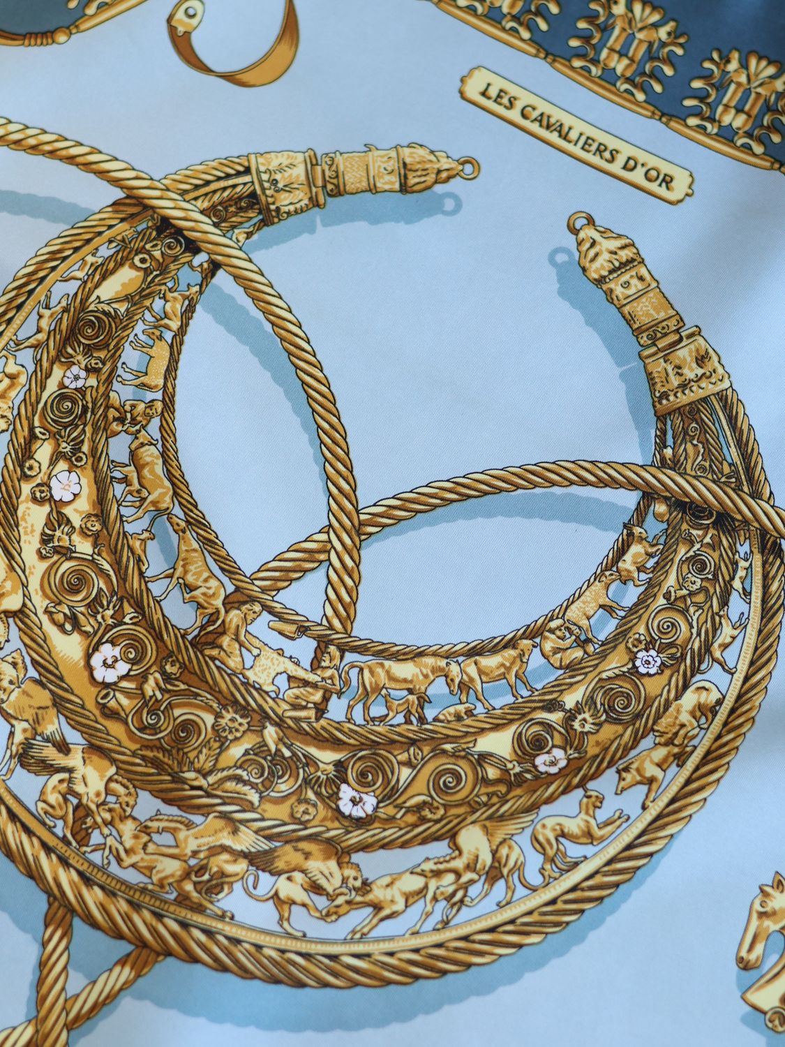 Hermès Les Cavaliers d'Or Silk Scarf