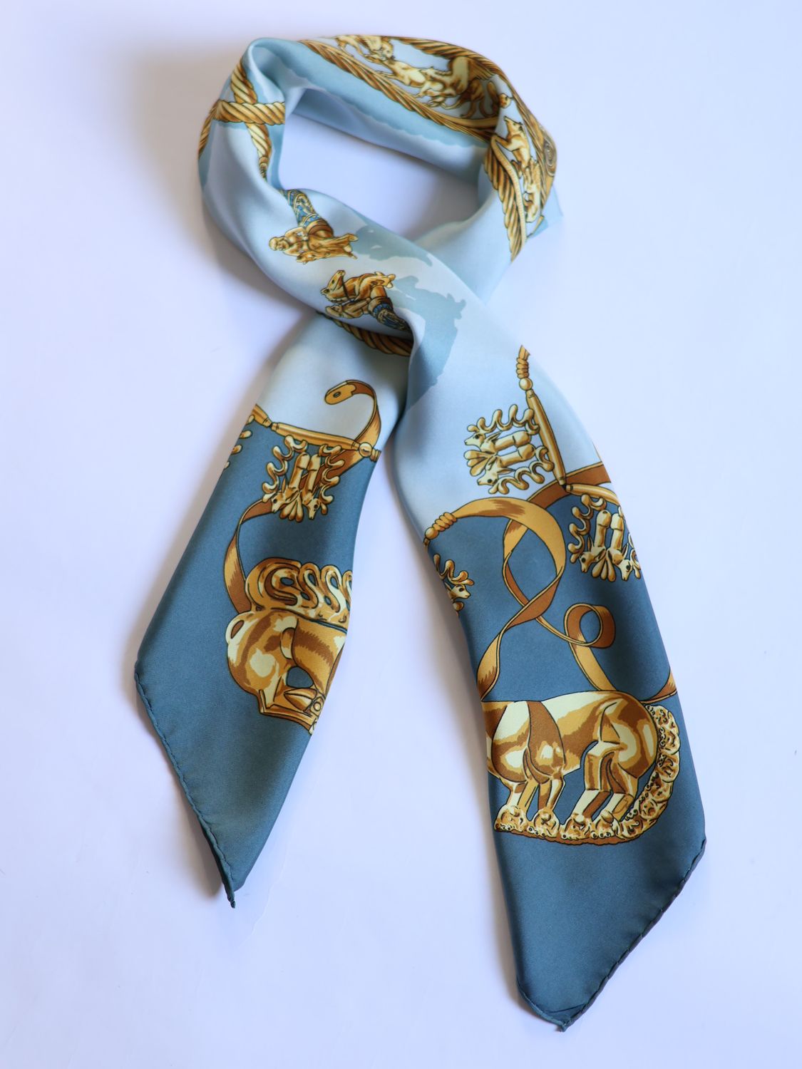 Hermès Les Cavaliers d'Or Silk Scarf