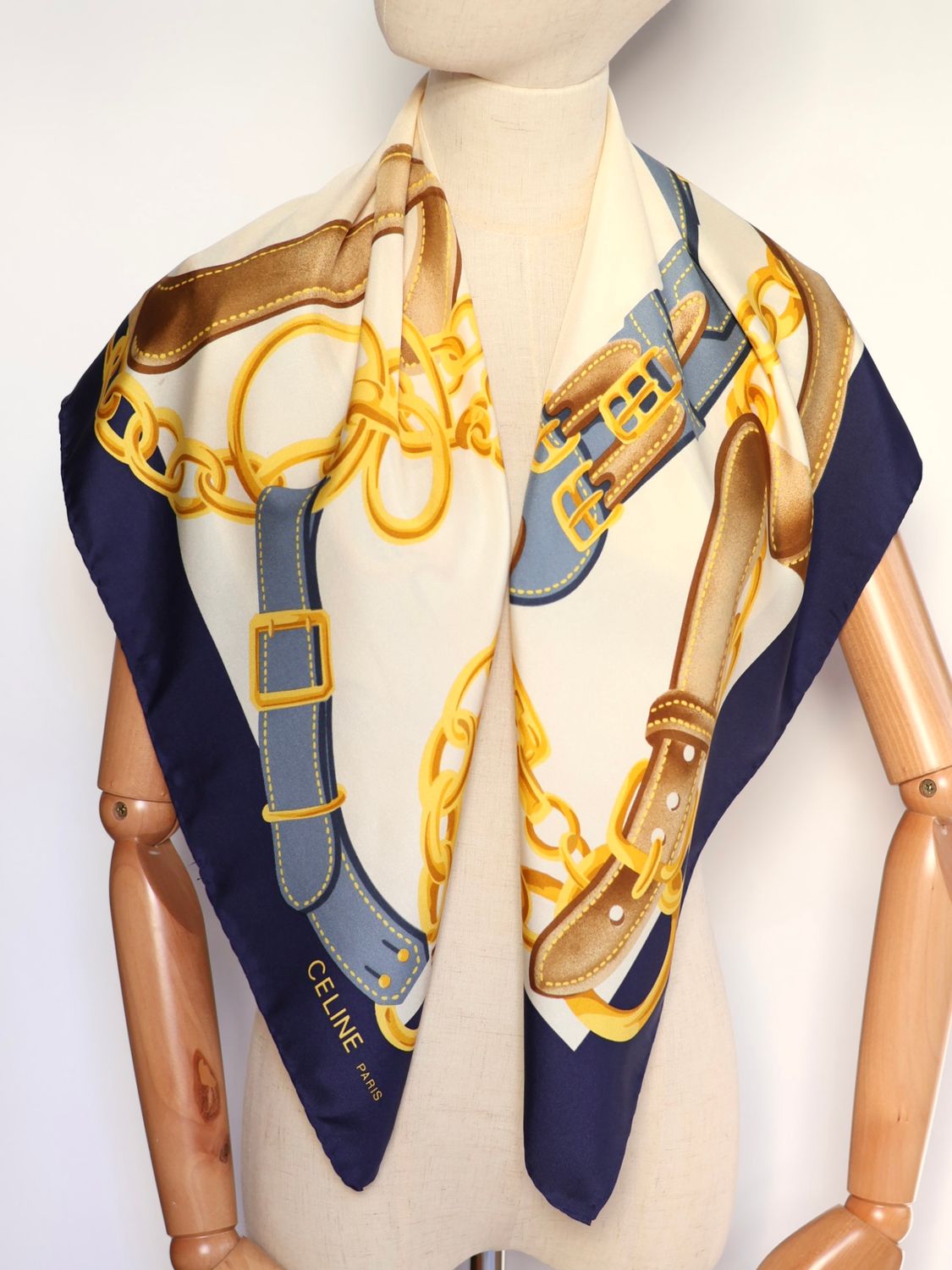 Celine Belts &amp; Chains Silk Scarf
