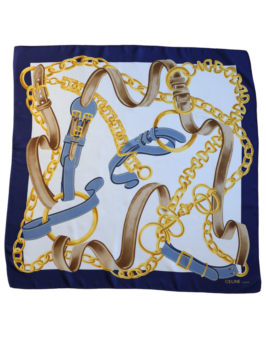 Celine Belts &amp; Chains Silk Scarf