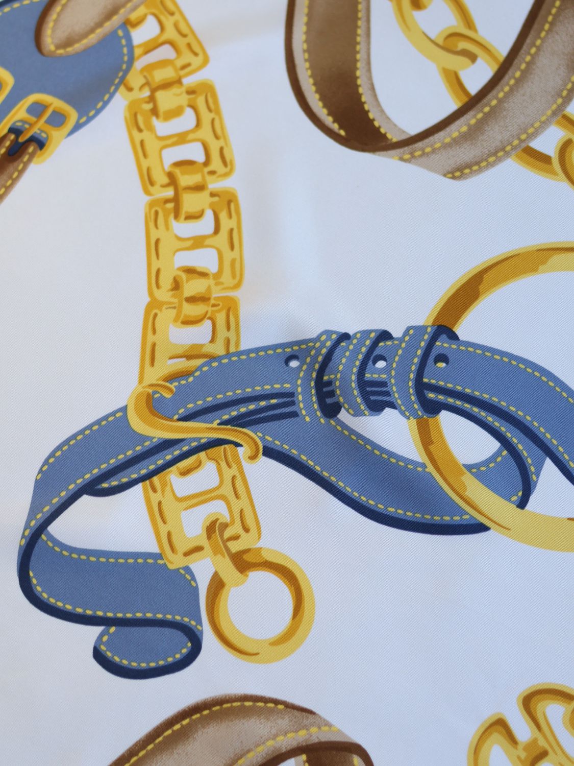 Celine Belts &amp; Chains Silk Scarf