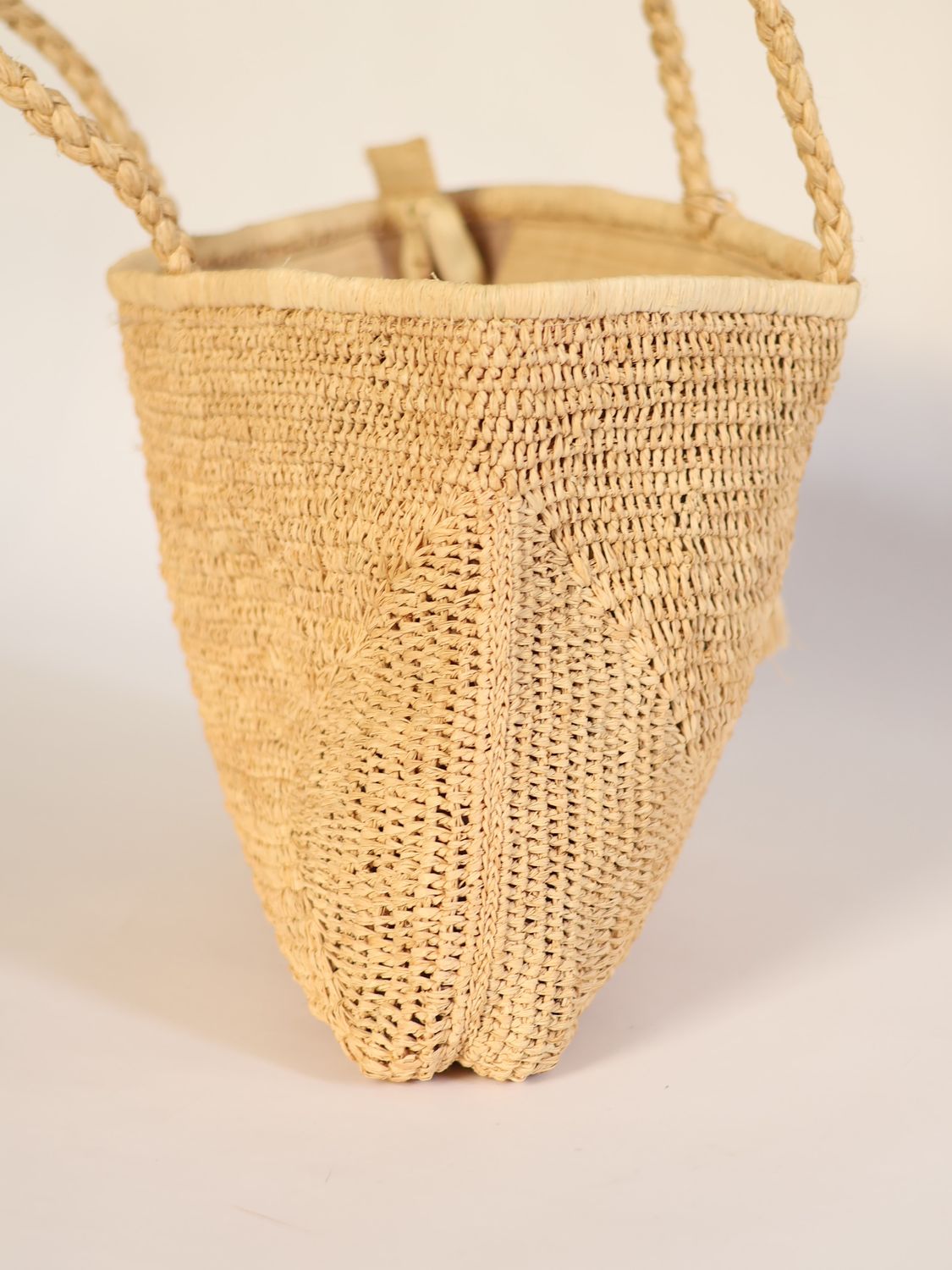 Cassis Raffia Basket Bag
