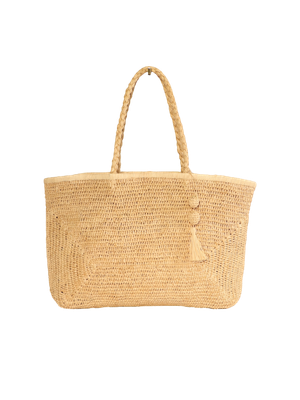 Cassis Raffia Basket Bag