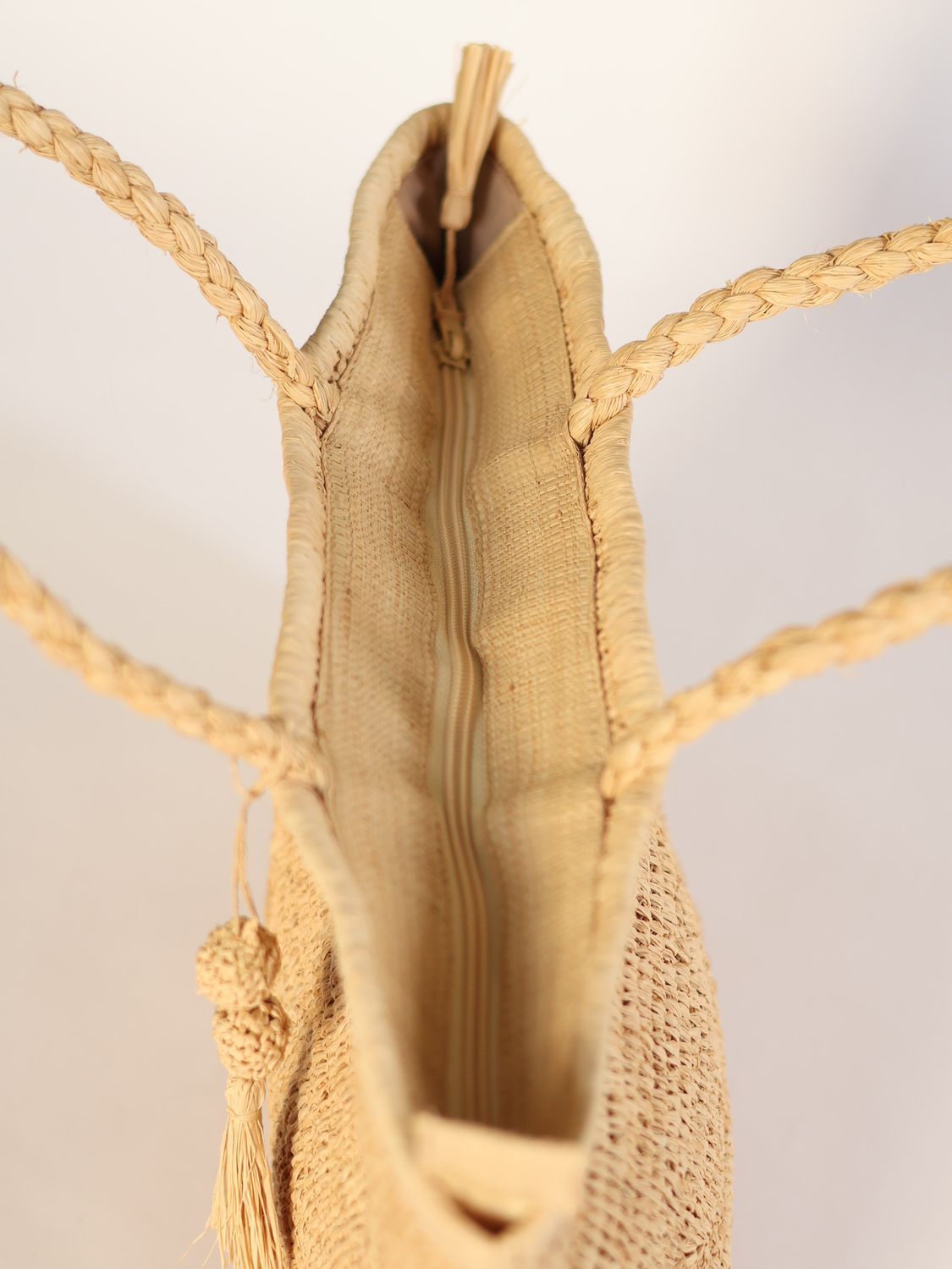 Cassis Raffia Basket Bag