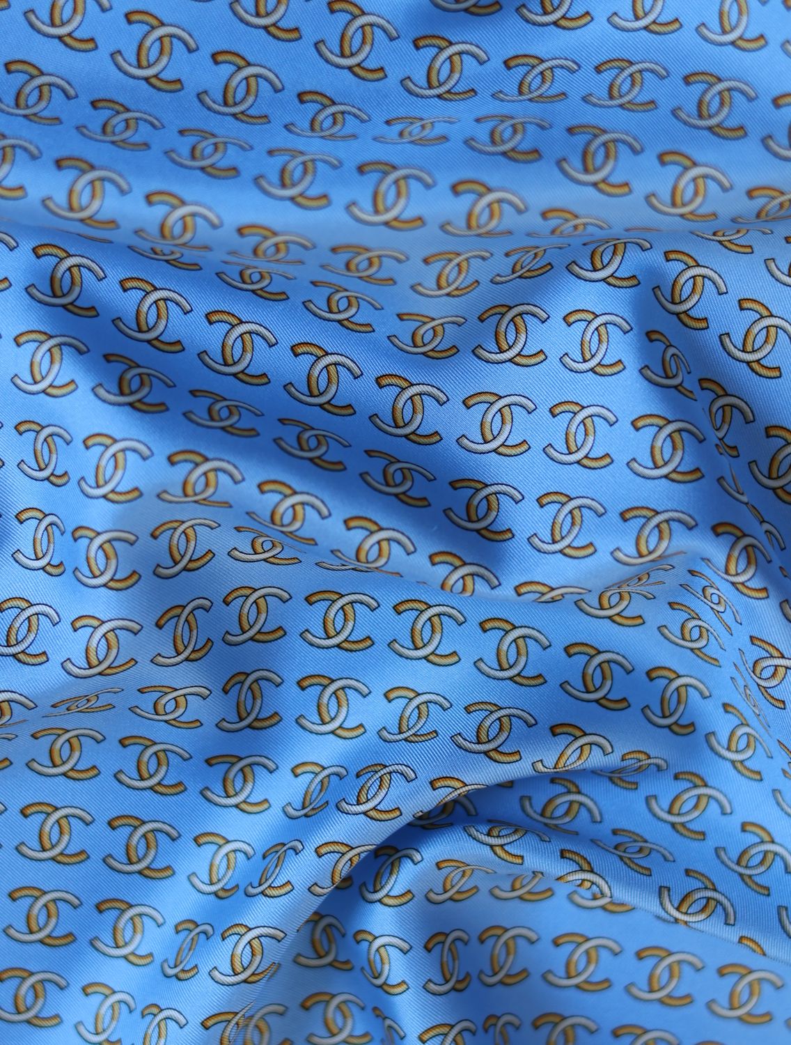 Chanel Monogram Silk Scarf