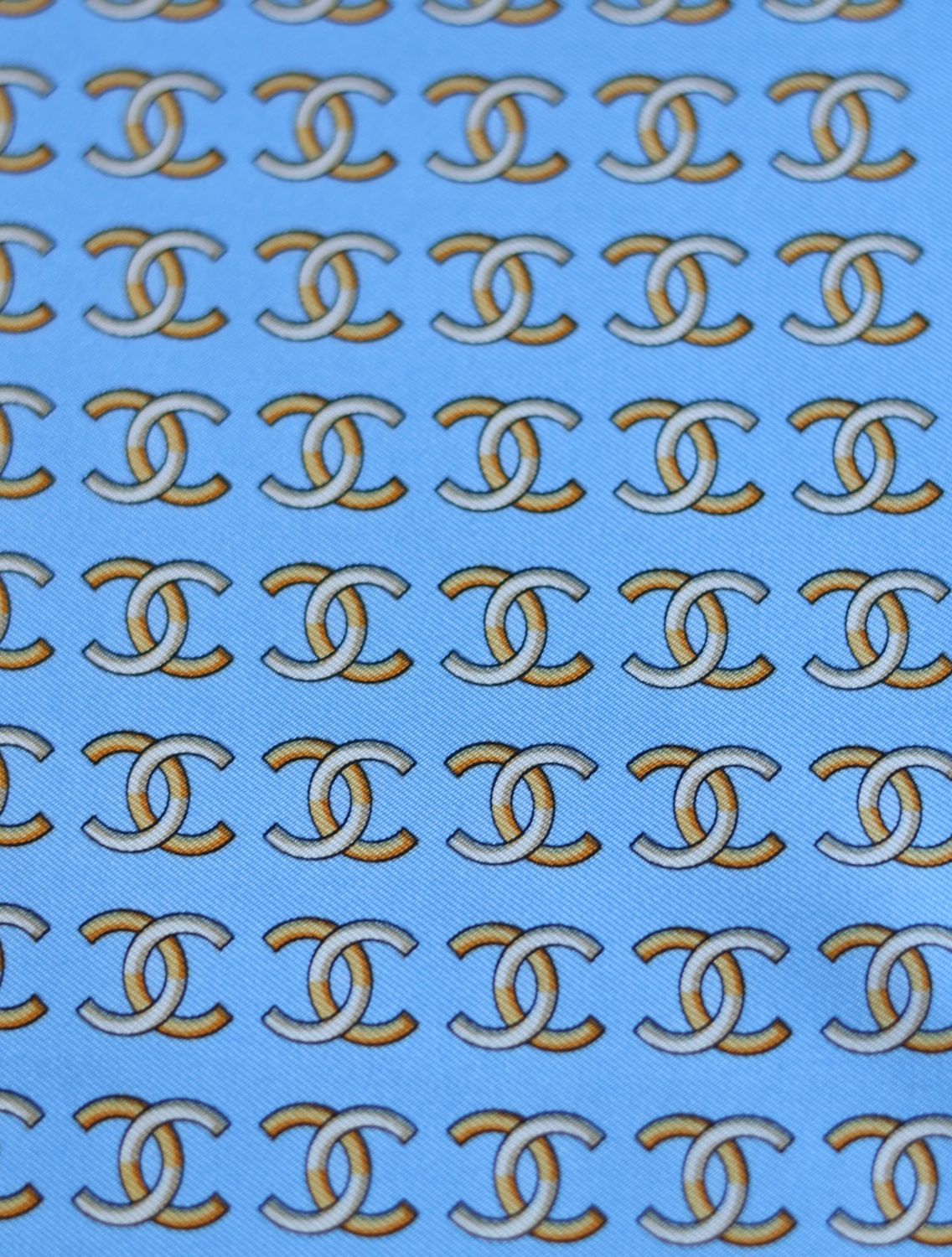 Chanel Monogram Silk Scarf