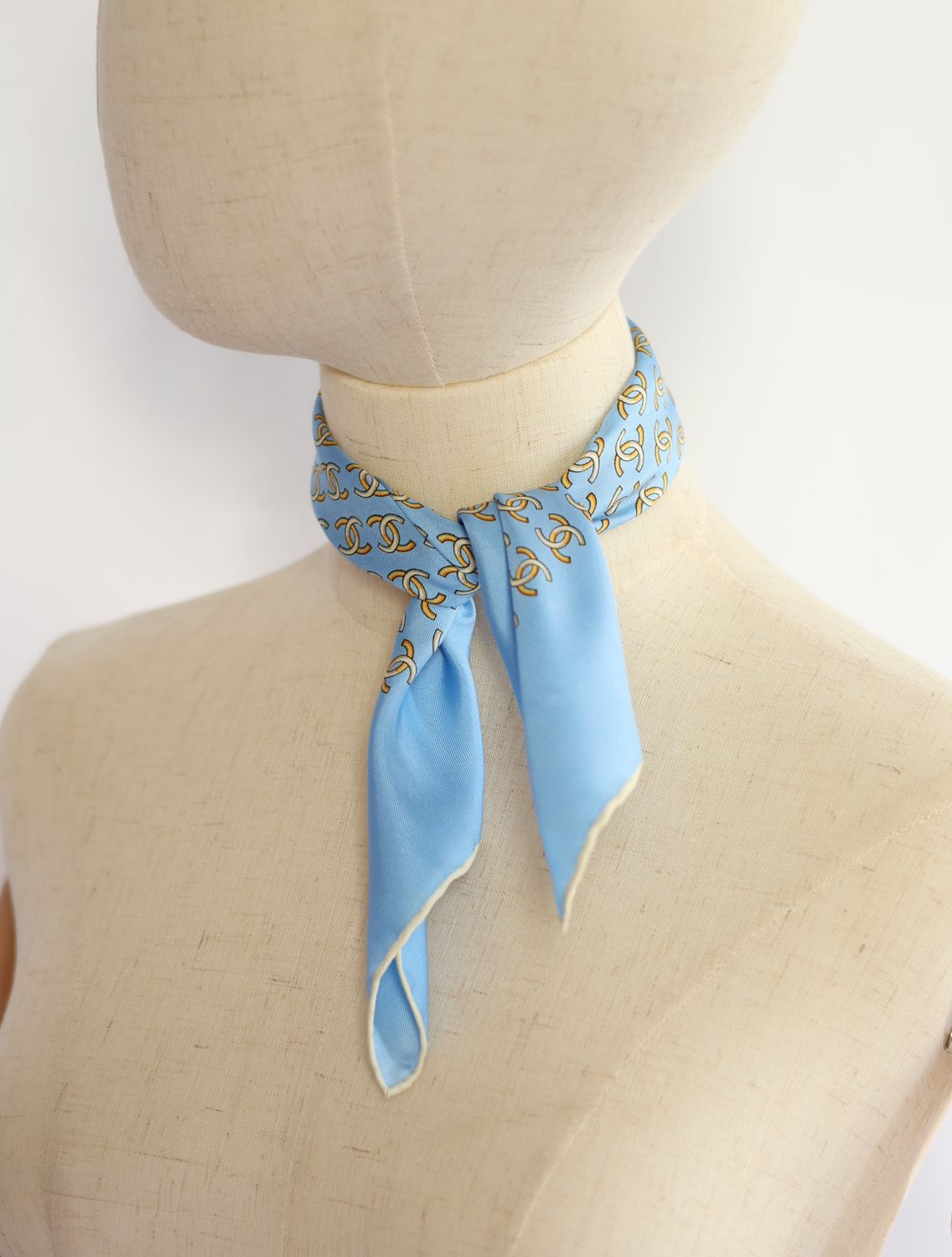 Chanel Monogram Silk Scarf