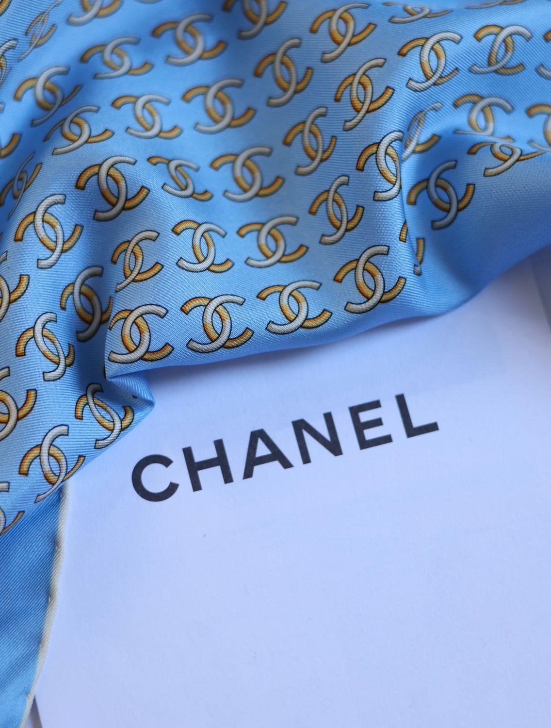 Chanel Monogram Silk Scarf