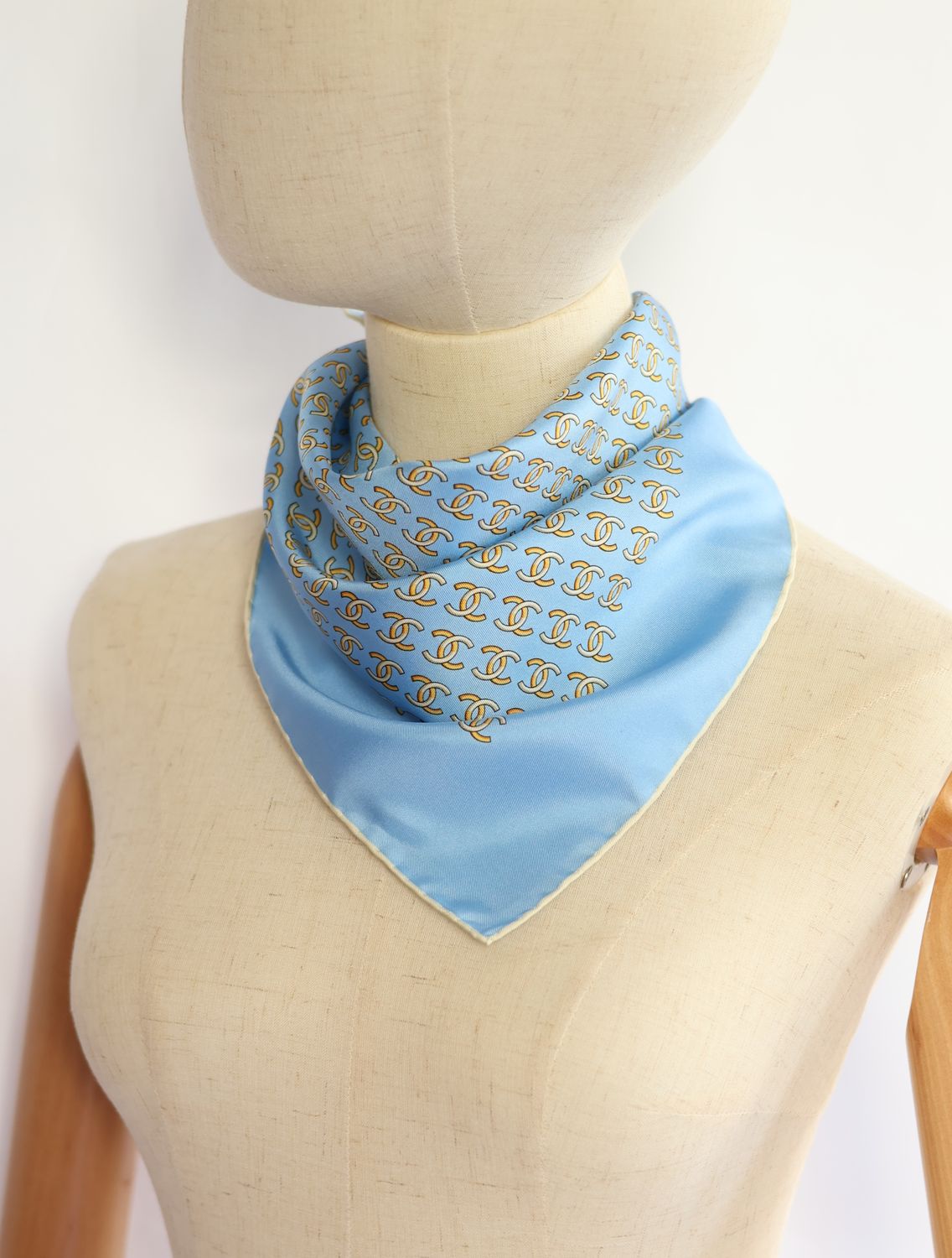 Chanel Monogram Silk Scarf