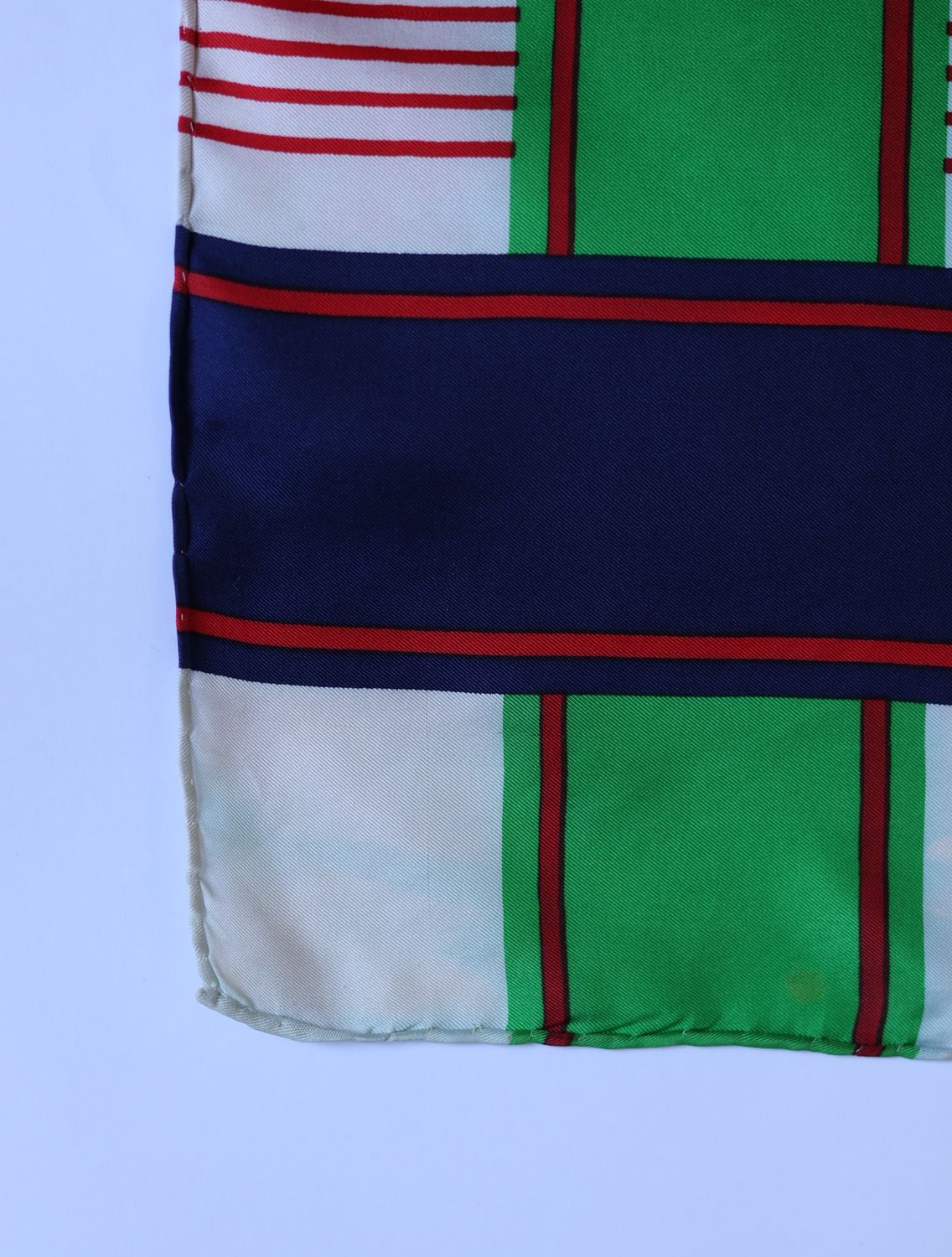 YSL Stripes Silk Scarf