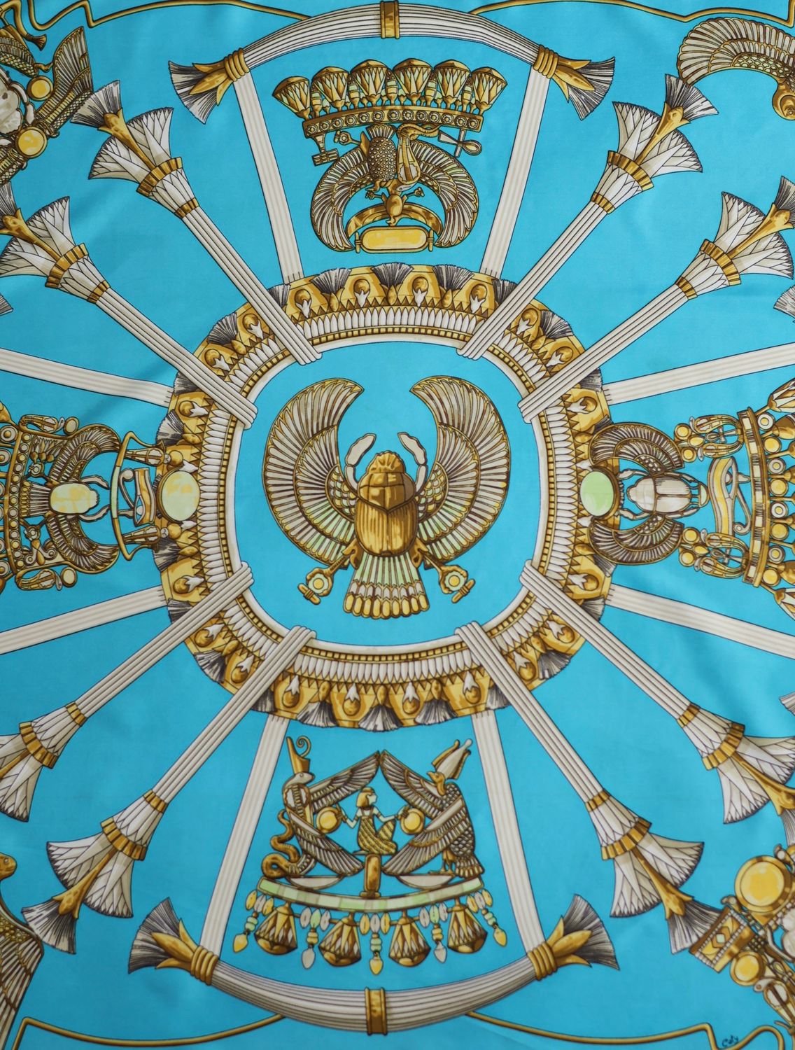 Hermès Scarabées et Pectoraux Silk Scarf