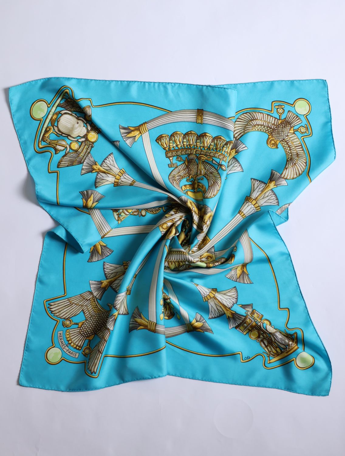 Hermès Scarabées et Pectoraux Silk Scarf