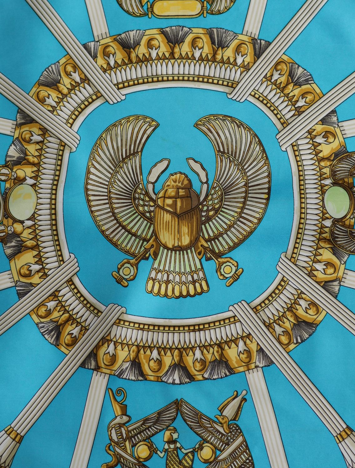 Hermès Scarabées et Pectoraux Silk Scarf