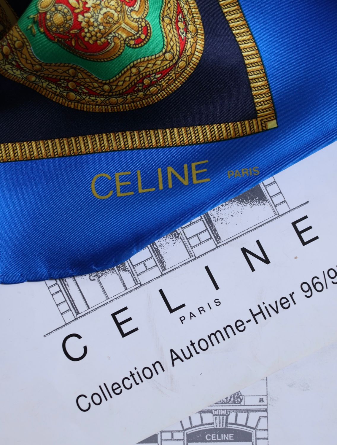 Celine Baroque Silk Scarf