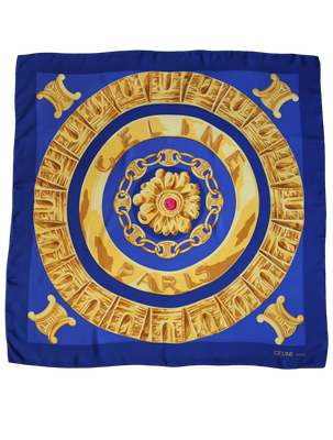 Celine Arc de Triomphe Silk Scarf