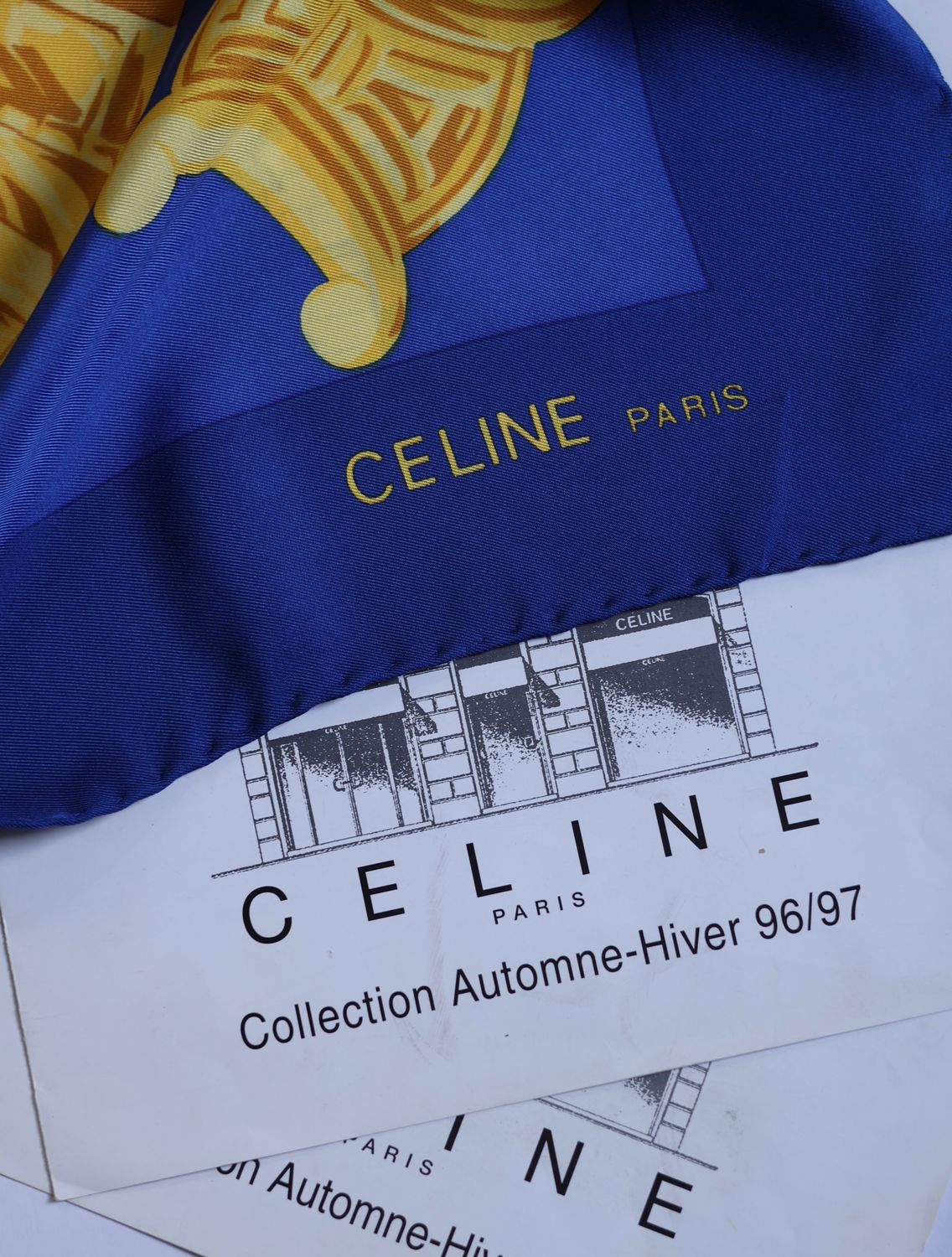 Celine Arc de Triomphe Silk Scarf