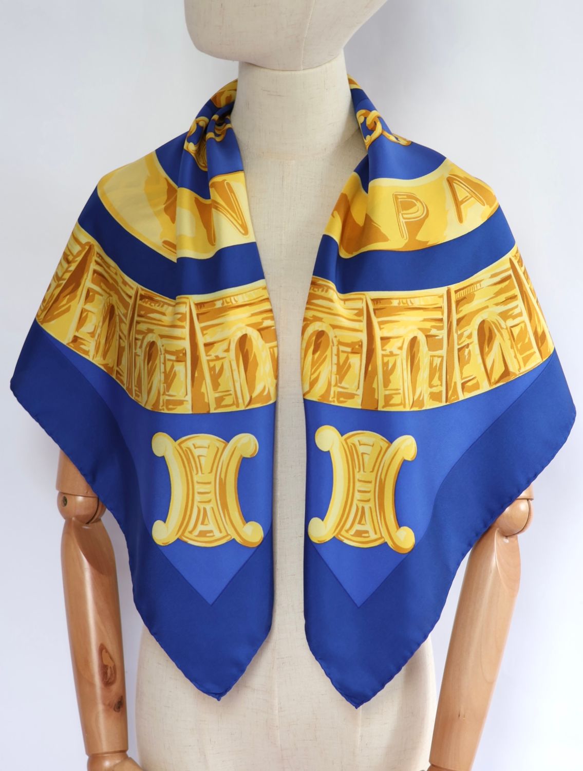 Celine Arc de Triomphe Silk Scarf