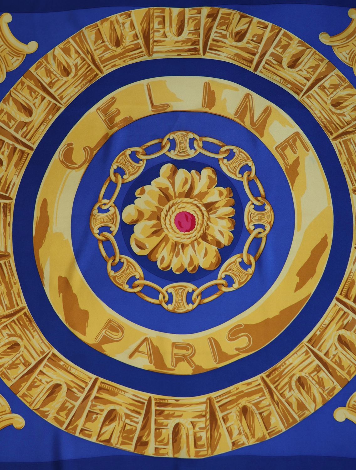 Celine Arc de Triomphe Silk Scarf