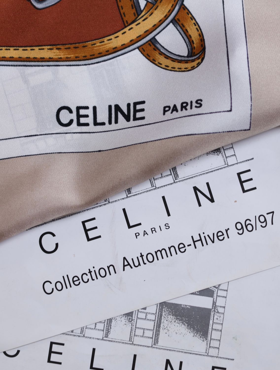 Celine Bridles Silk Scarf