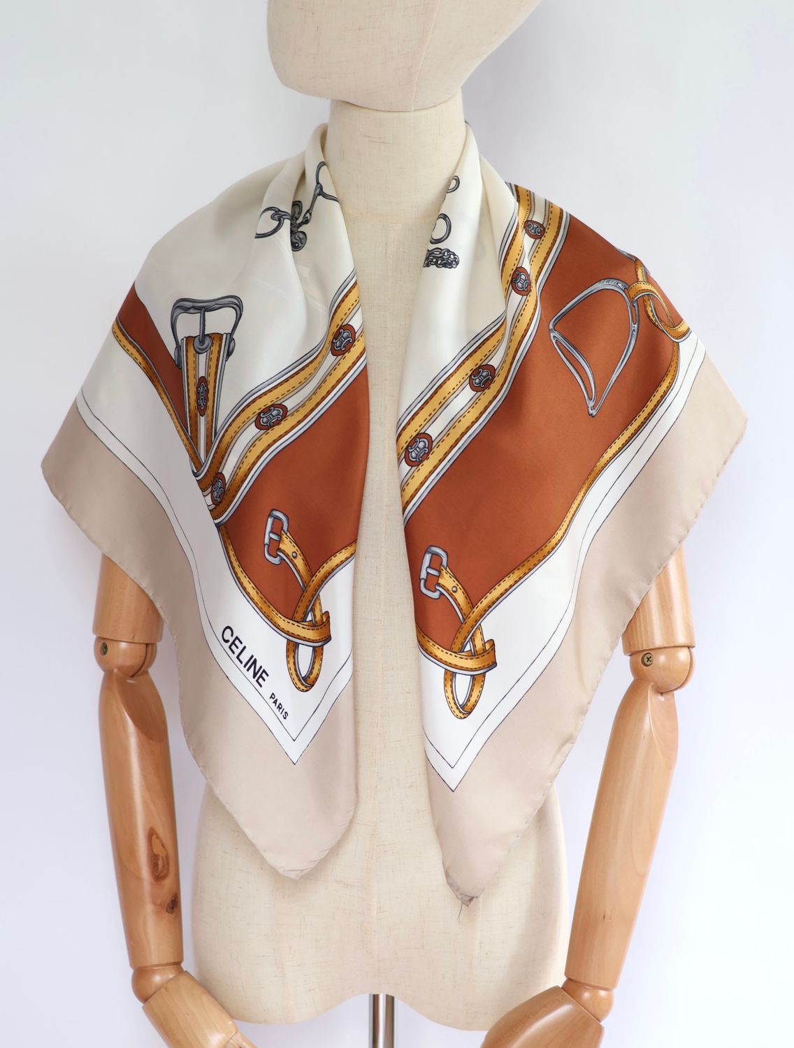 Celine Bridles Silk Scarf