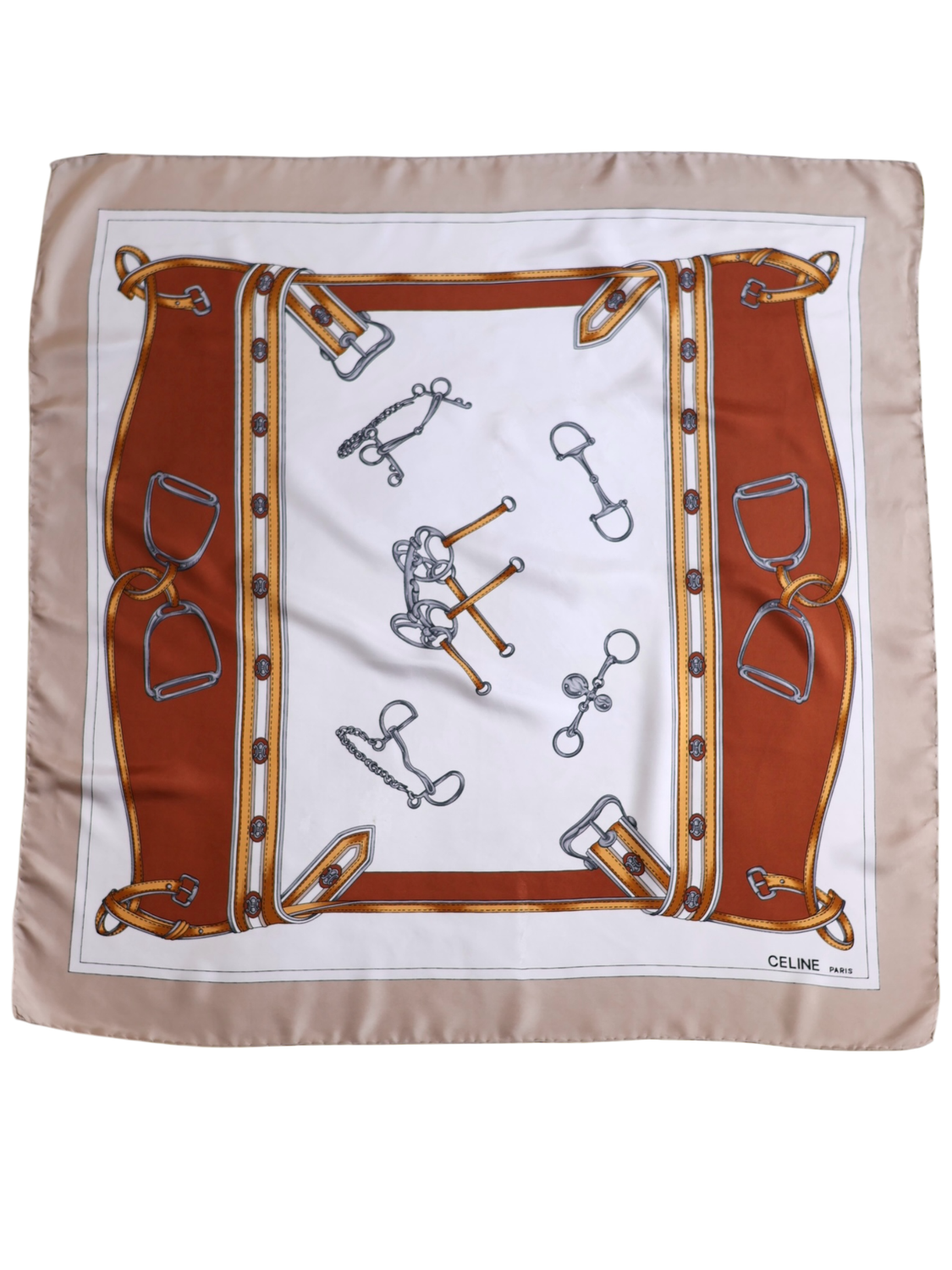 Celine Bridles Silk Scarf