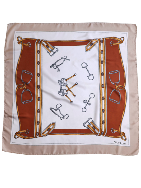 Celine Bridles Silk Scarf