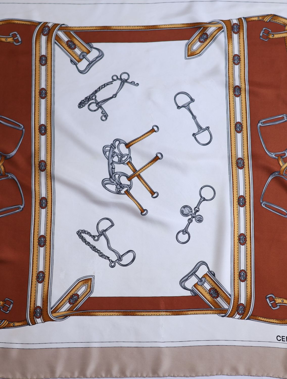 Celine Bridles Silk Scarf