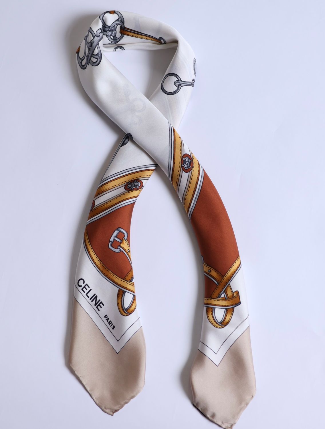 Celine Bridles Silk Scarf