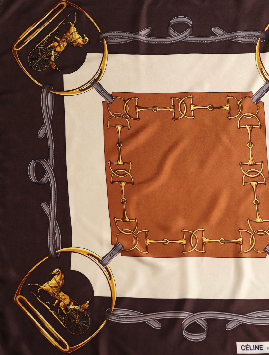 Celine Equestrian Silk Scarf