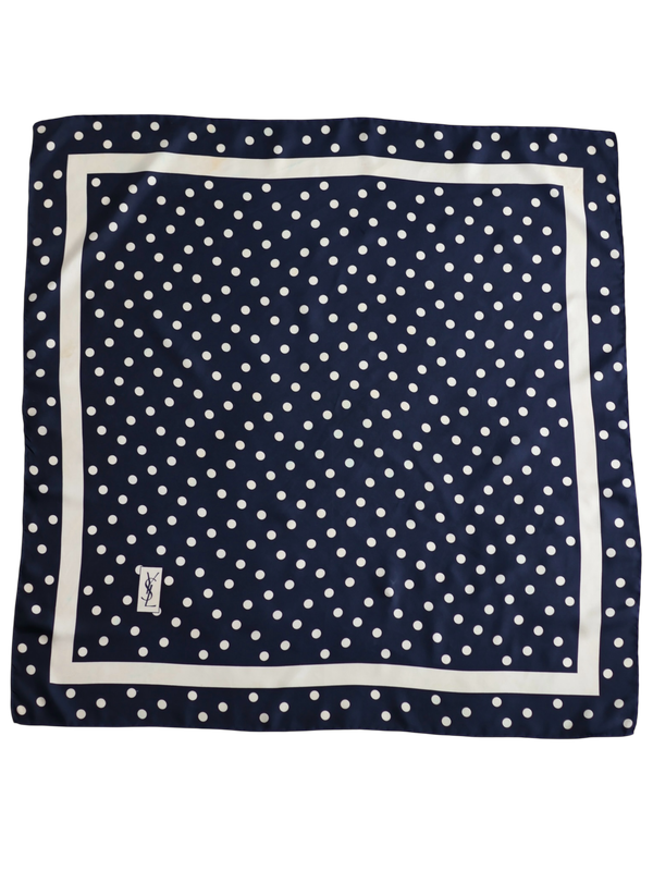YSL Polka Dot Silk Scarf