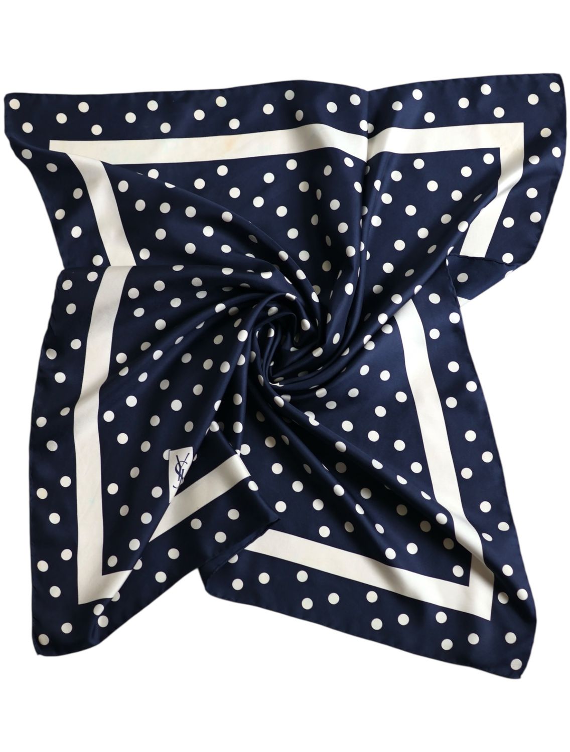 YSL Polka Dot Silk Scarf