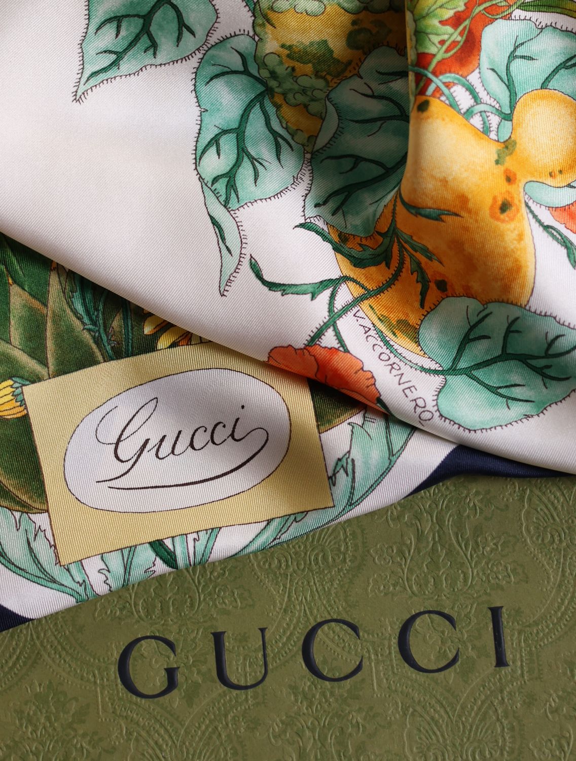 Gucci Flora Potager Silk Scarf