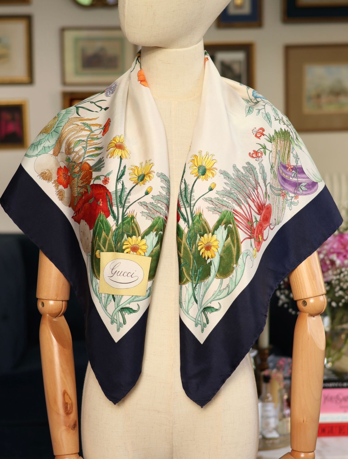 Gucci Flora Potager Silk Scarf