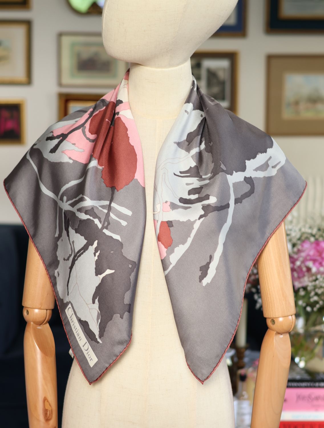 Dior Pivoine de Soir Silk Scarf