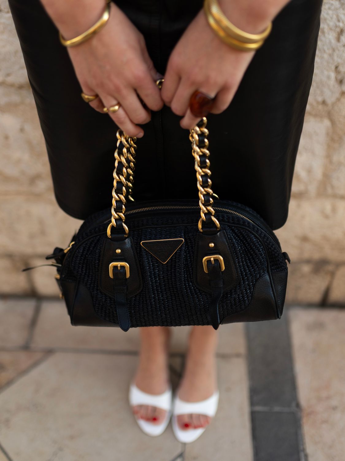 Prada Woven Chain Bag