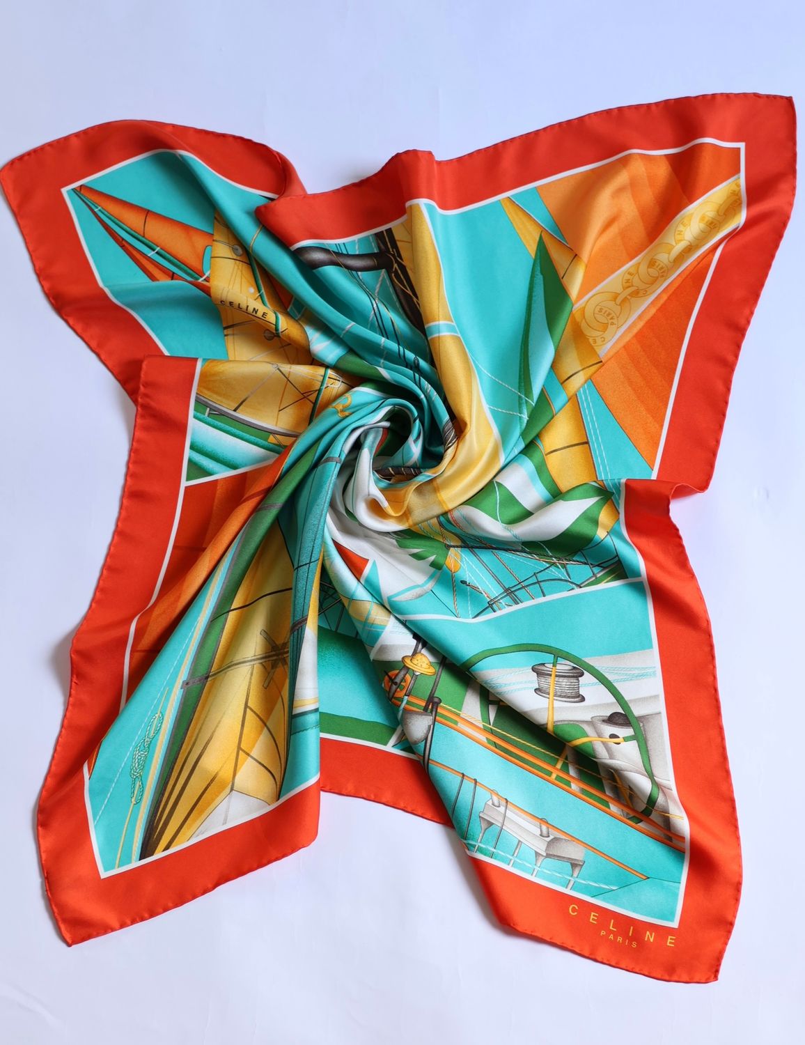 Celine Regatta Silk Scarf