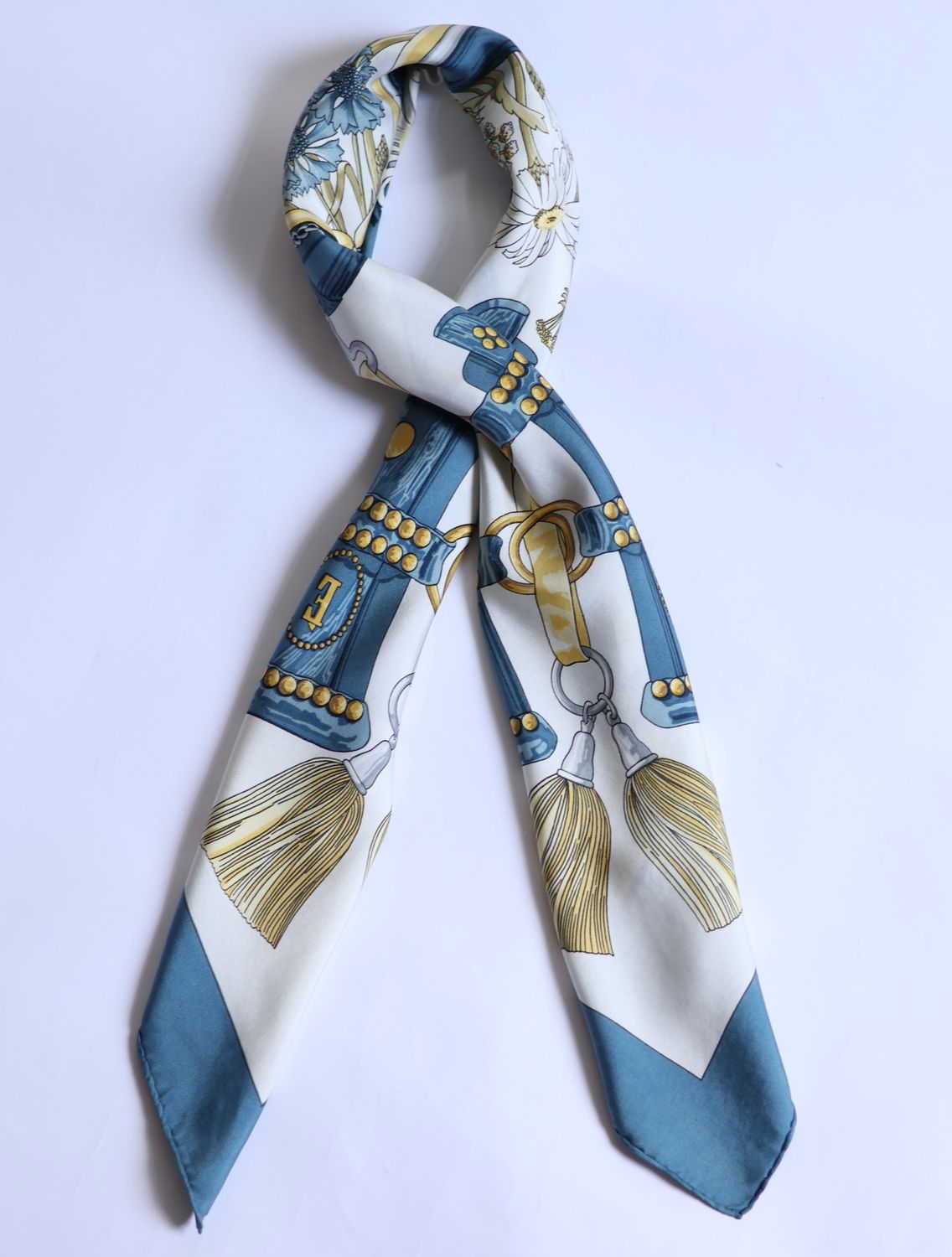 Hermès Aux Champs Silk Scarf