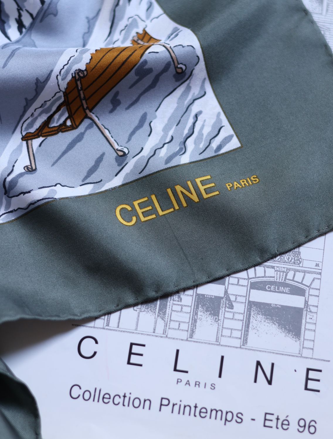 Celine Paris en Hiver Silk Scarf