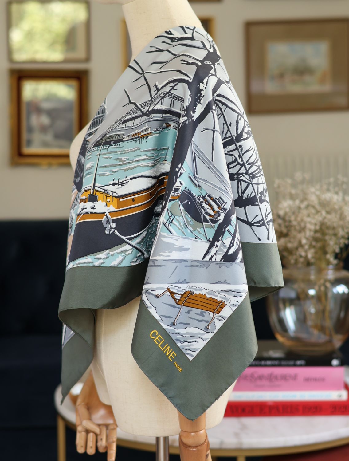 Celine Paris en Hiver Silk Scarf