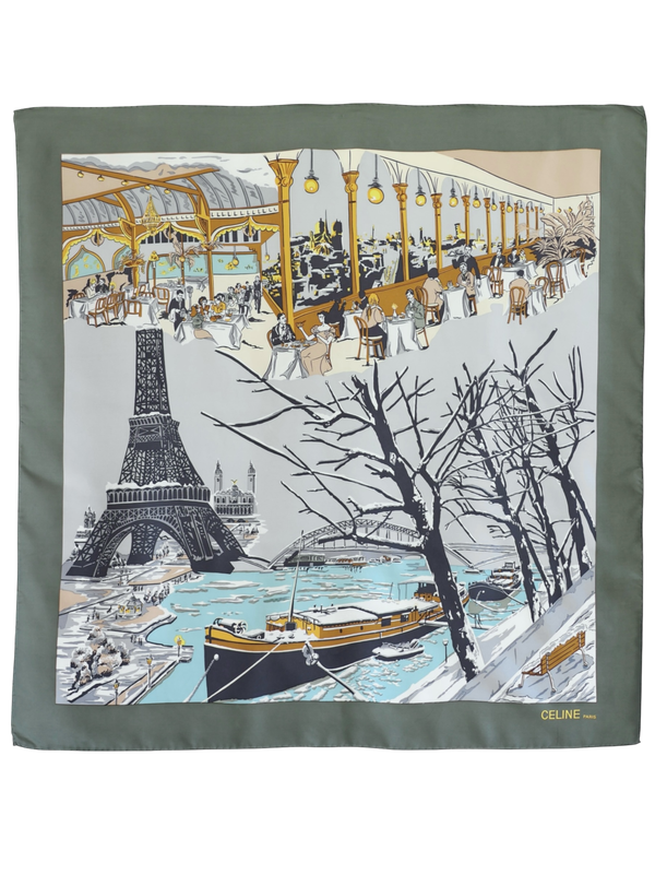 Celine Paris en Hiver Silk Scarf