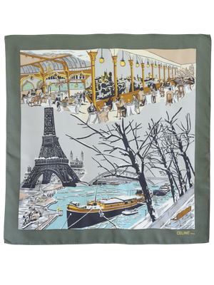 Celine Paris en Hiver Silk Scarf