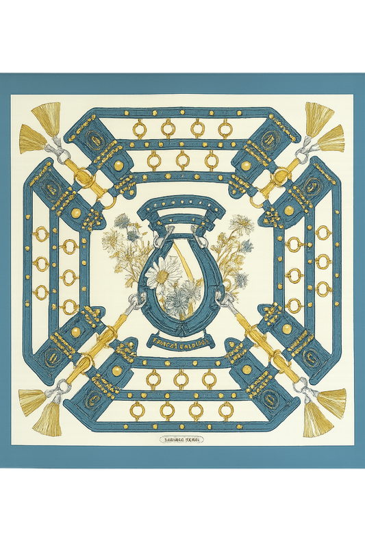 Hermès Aux Champs Silk Scarf