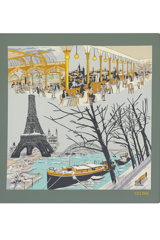 Celine Paris en Hiver Silk Scarf