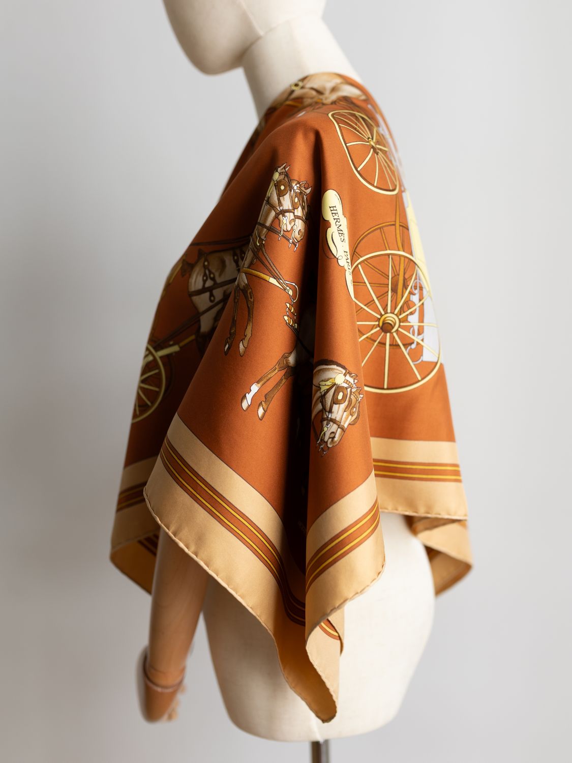 Hermès Coach &amp; Saddle Silk Scarf