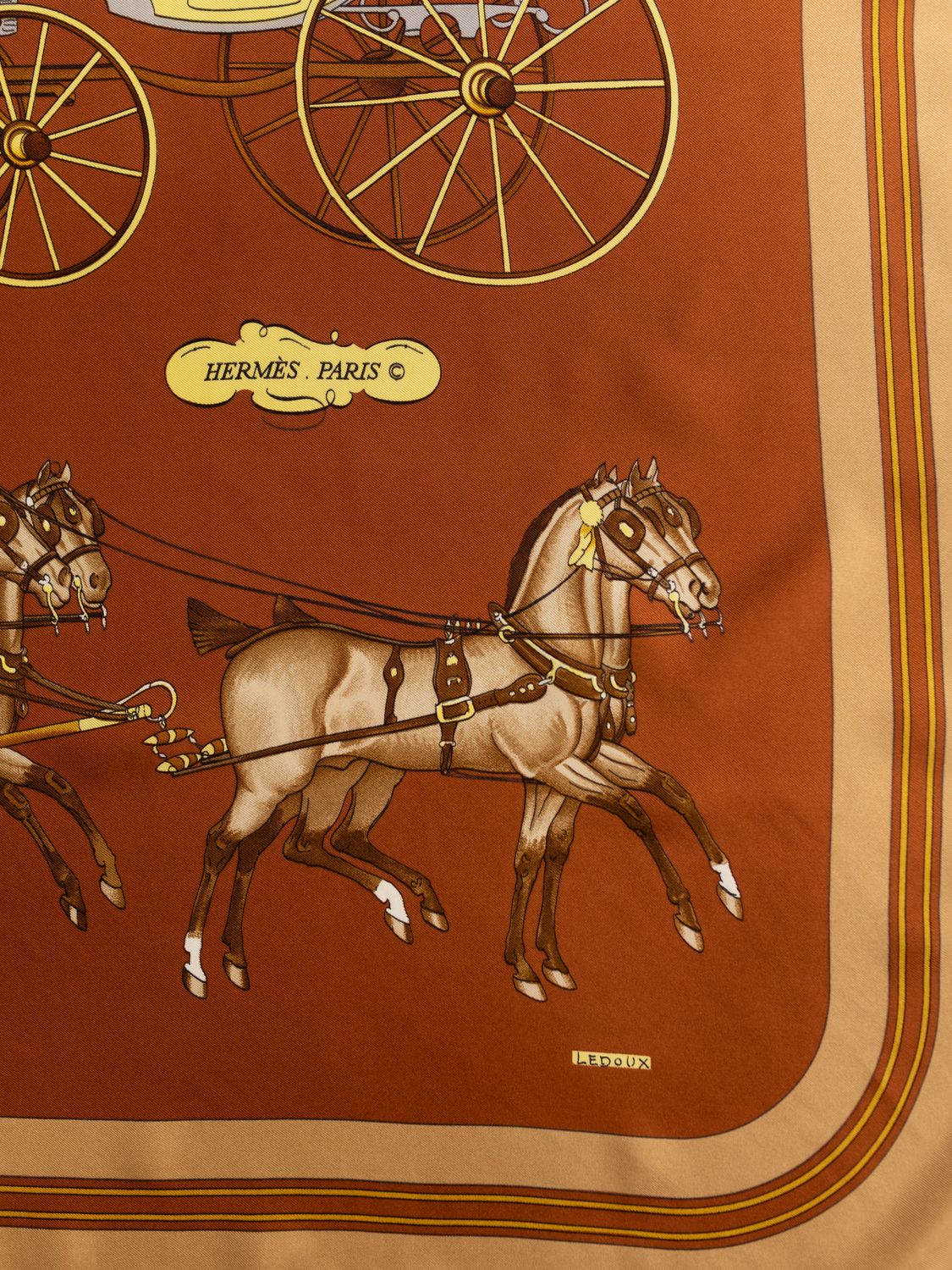 Hermès Coach &amp; Saddle Silk Scarf