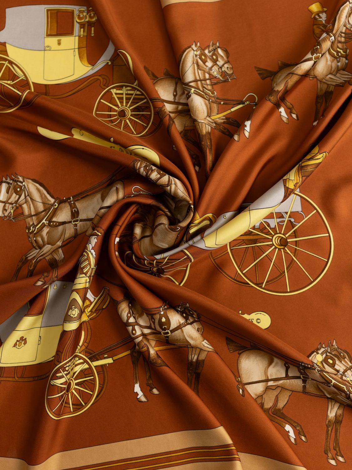 Hermès Coach &amp; Saddle Silk Scarf
