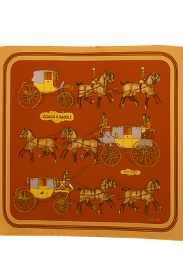 Hermès Coach &amp; Saddle Silk Scarf