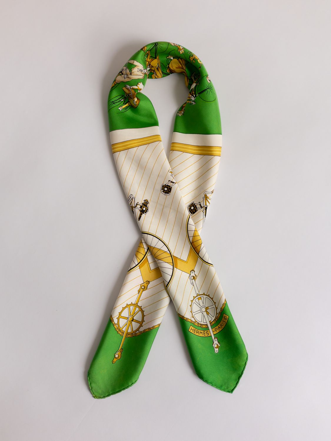 Hermès Les Bécanes Silk Scarf