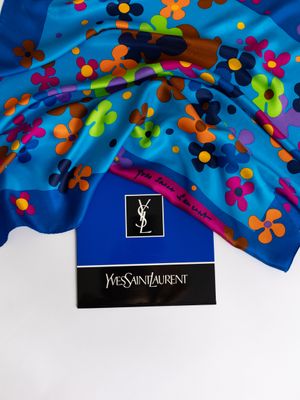 YSL Love in Bloom Silk Scarf